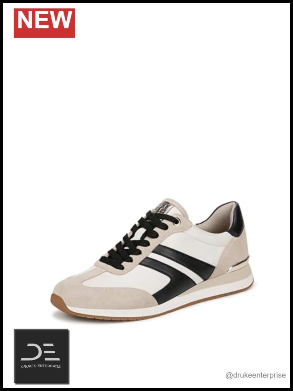 Naturalizer Lorena Lace-Up Fashion Sneakers with Wedge Heel, Leather/Fabric